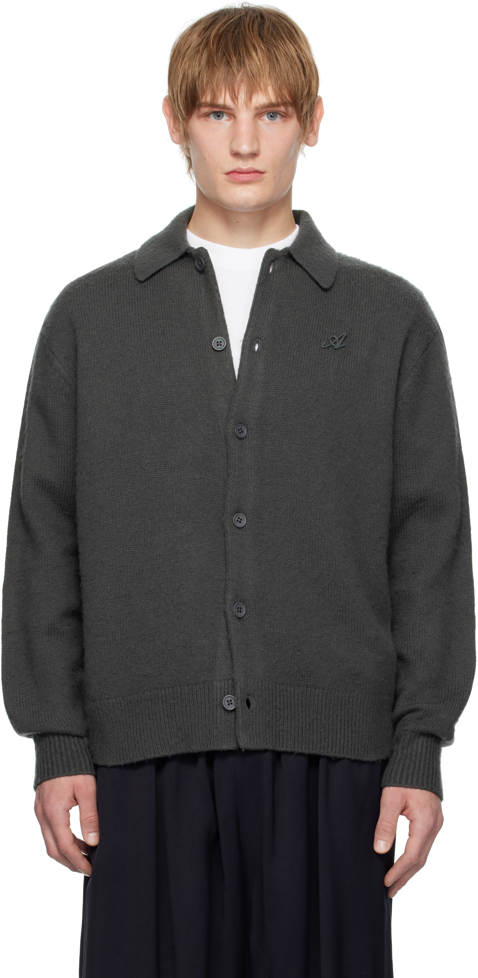 Gray Ode Collared Cardigan