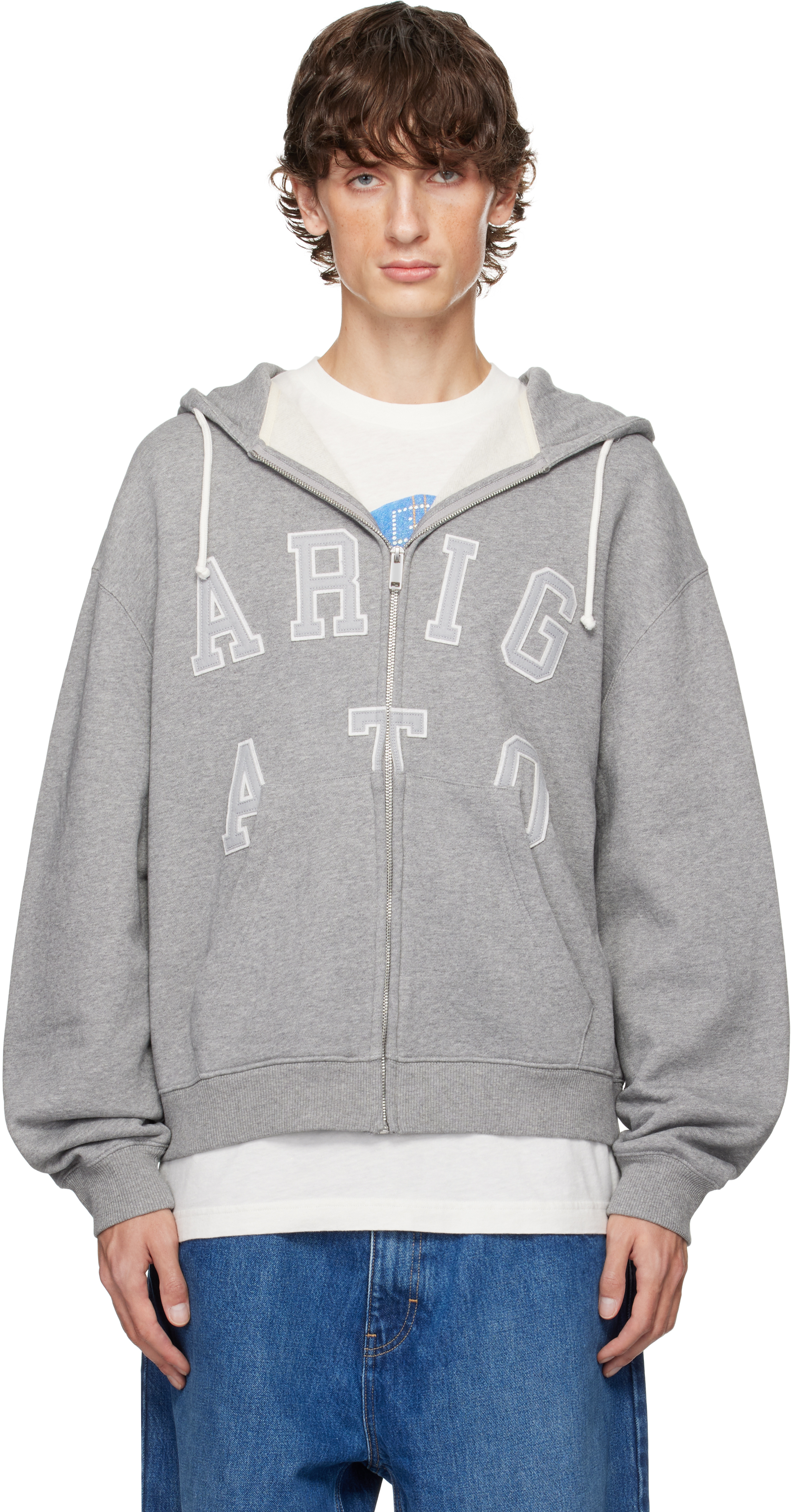 Axel Arigato Gray Legend Hoodie In Grey Melange