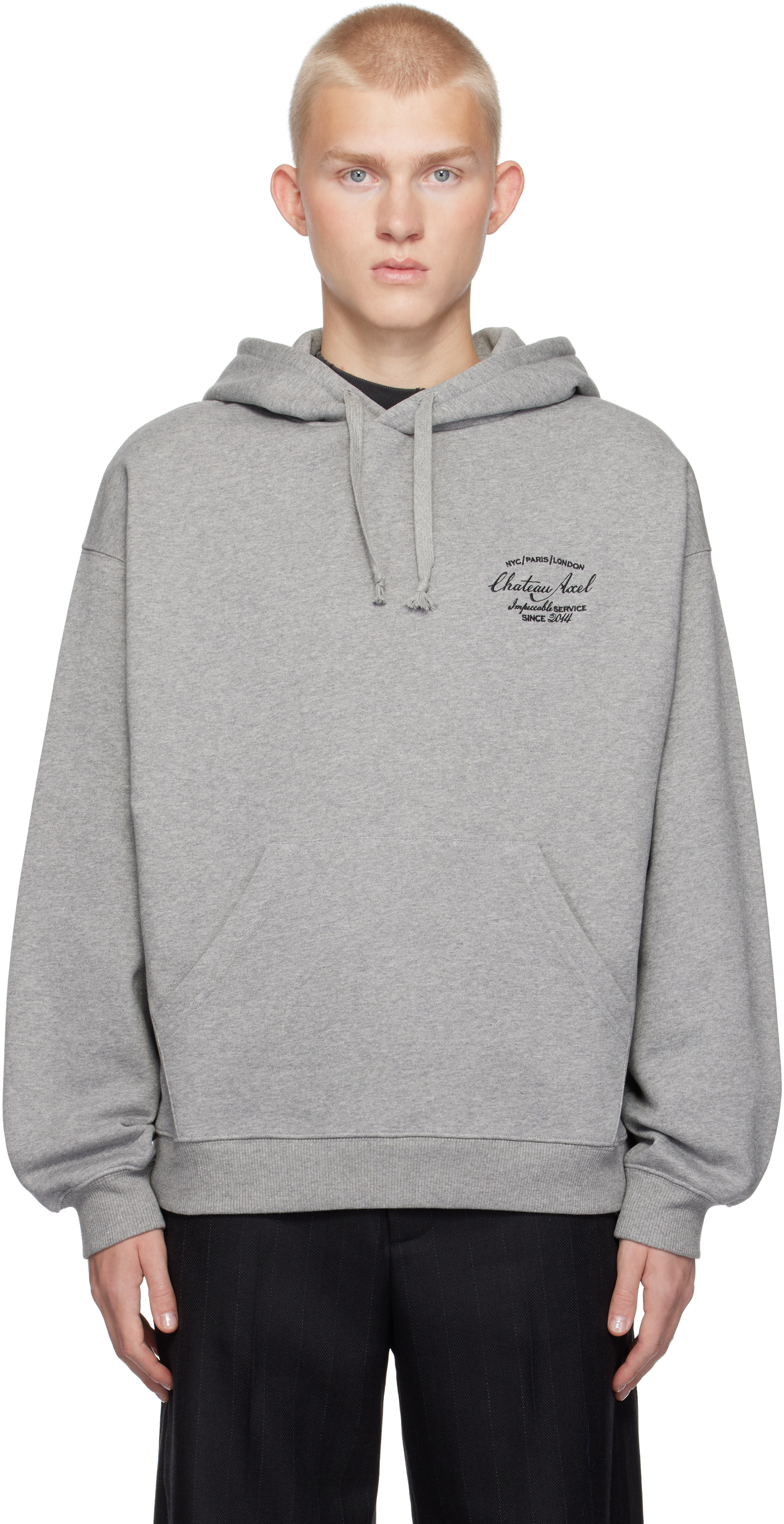 Axel Arigato Gray 'château Axel' Hoodie In Grey Melange