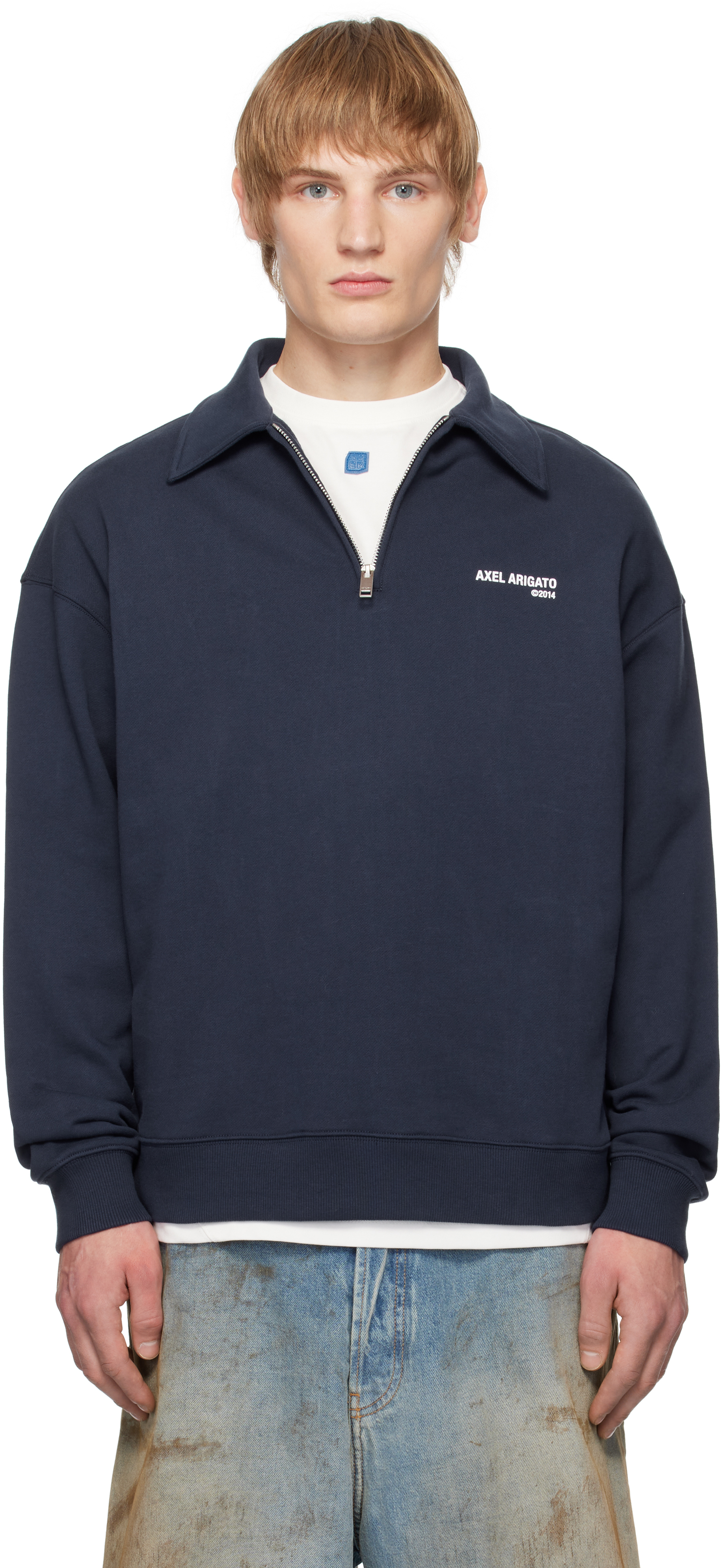 Navy Remi Half-Zip Sweatshirt