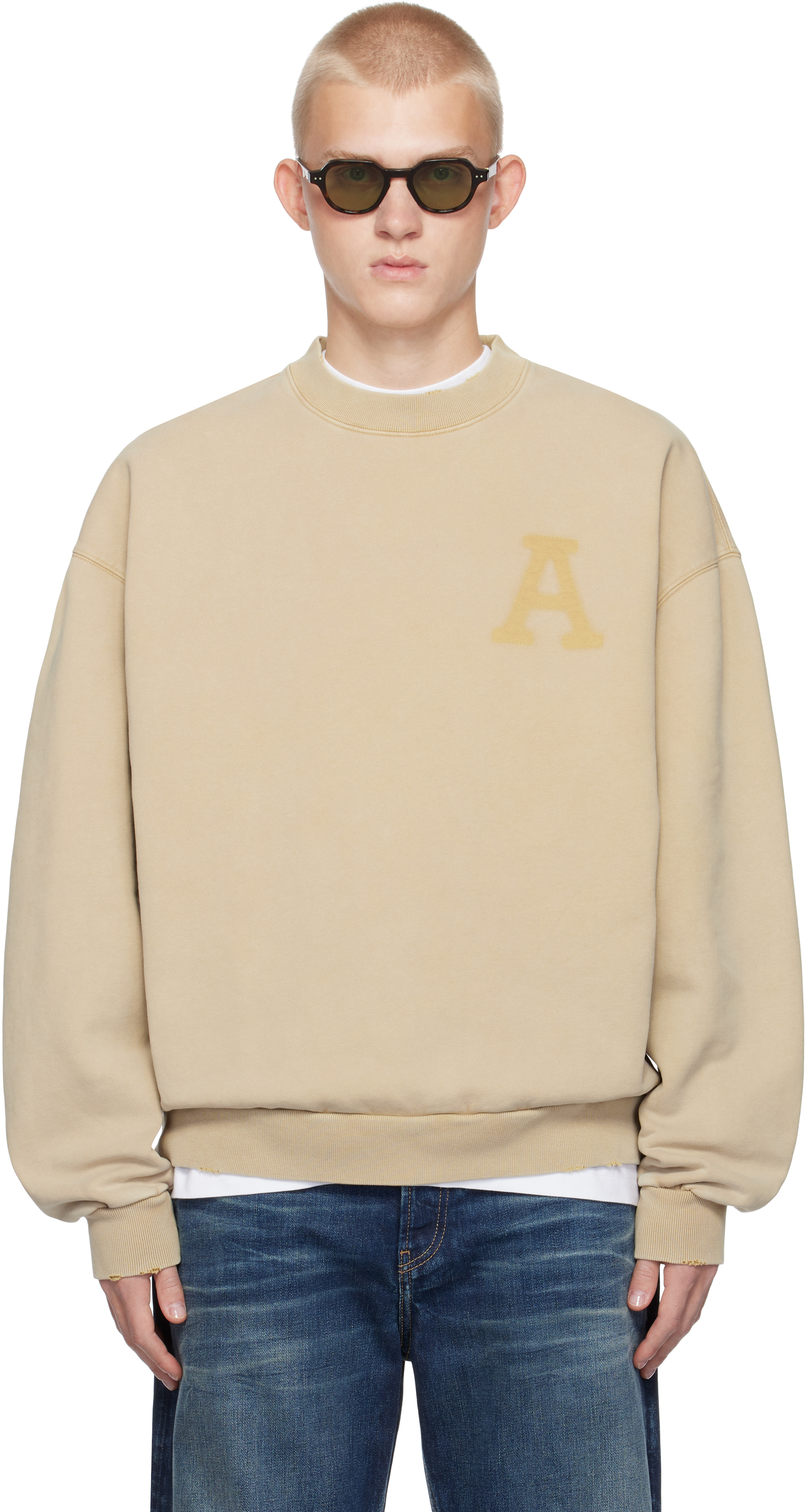 【関税込み】Axel Arigato ベージュ Tilt スウェットシャツ Axel Arigato Tilt スウェットシャツ | ブラウン | FARFETCH JP