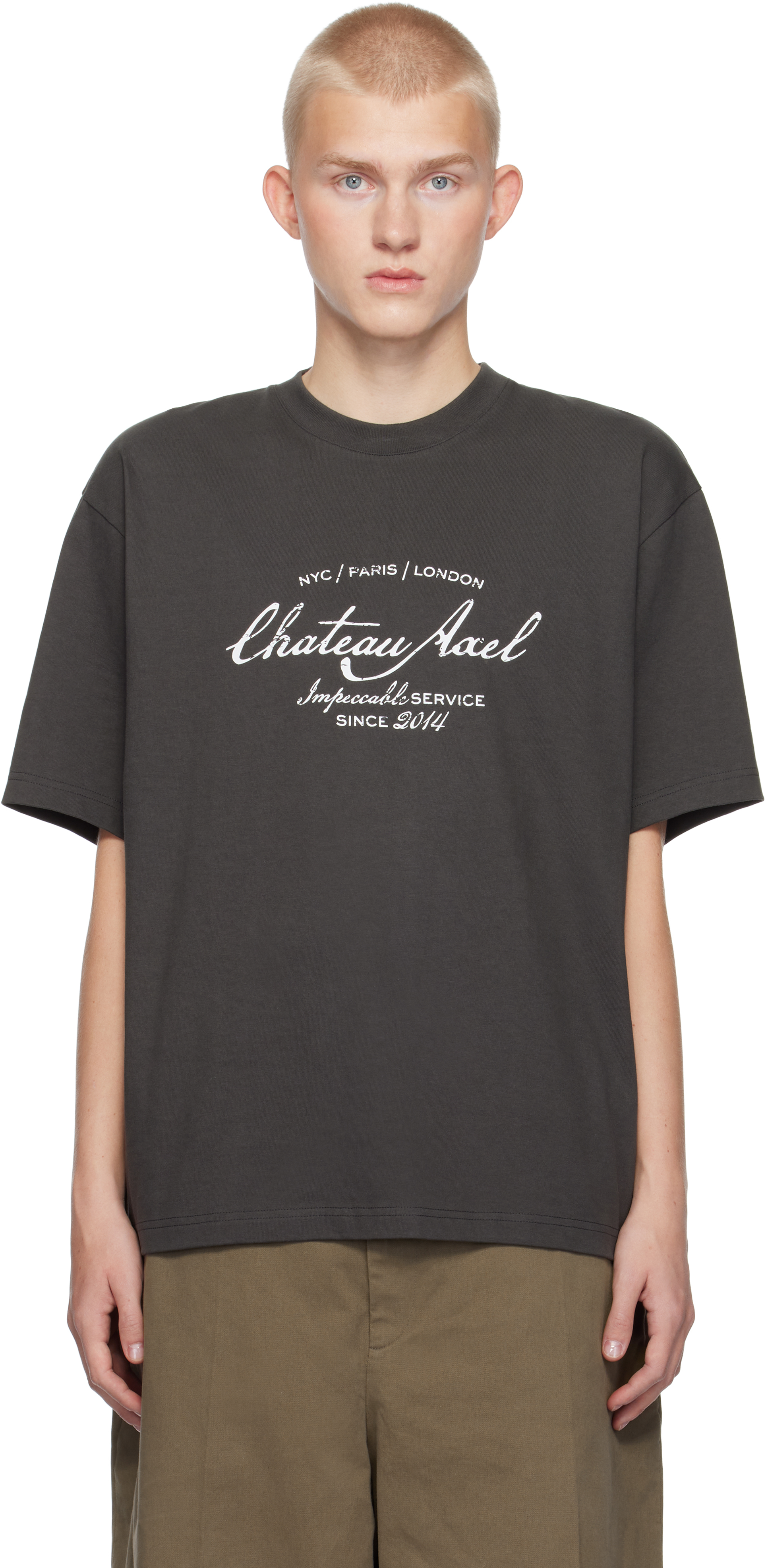 【関税込み】Axel Arigato グレー Chateau Axel フーディ Gray 'Château Axel' T-shirt by Axel Arigato on Sale