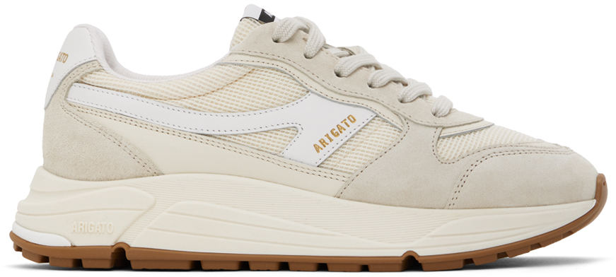 Shop Axel Arigato Beige Rush-a Sneakers In Beige/white