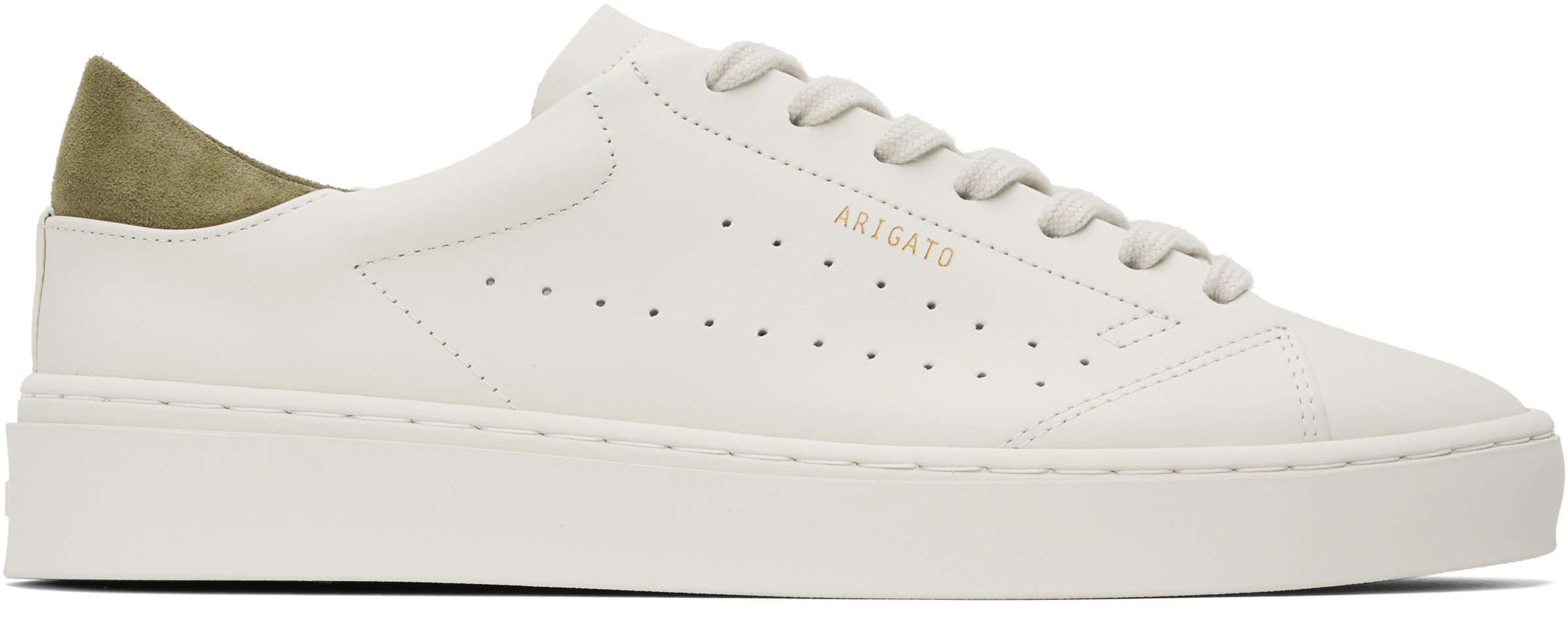 Shop Axel Arigato Off-white Court Sneakers In Off White/khaki