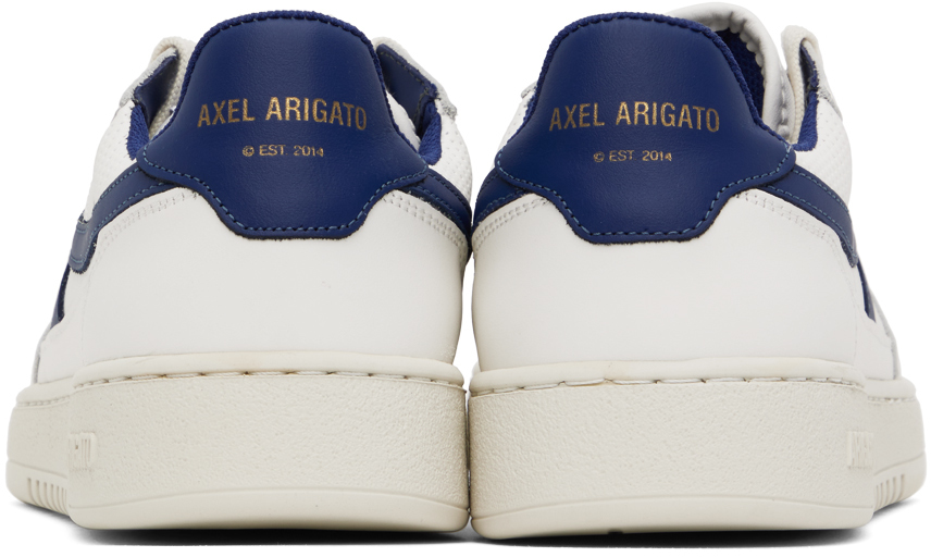 Axel Arigato Dice-a Leather Sneakers In White / Blue