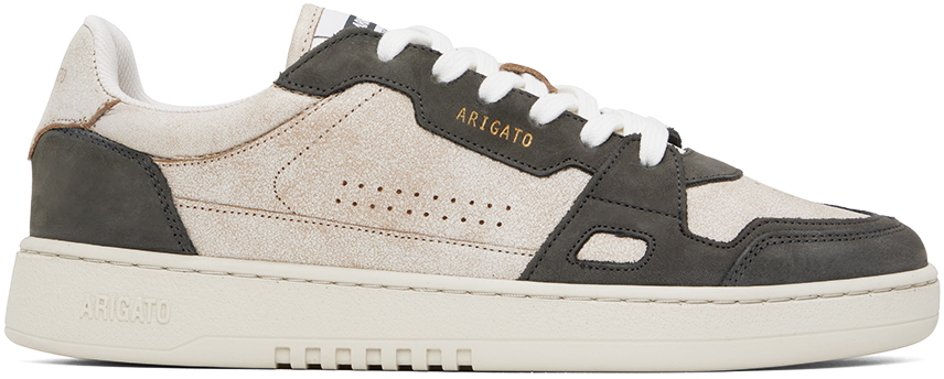 Shop Axel Arigato Beige & Gray Dice Lo Sneakers In Beige / Dark Grey