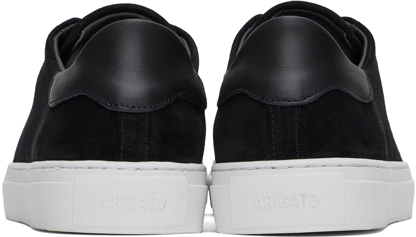 Axel Arigato '90 Clean' Black Low Top Sneakers With Logo Lettering On The Side In Black / White