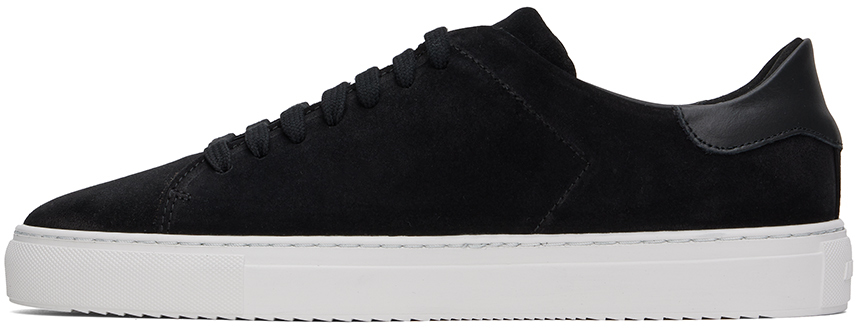 Axel Arigato '90 Clean' Black Low Top Sneakers With Logo Lettering On The Side In Black / White