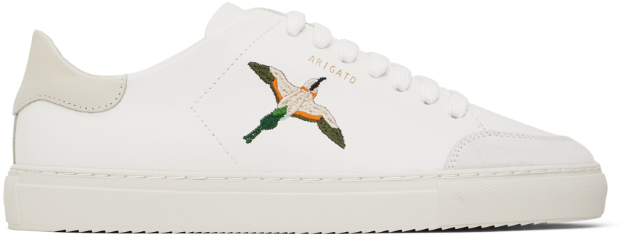 Shop Axel Arigato White Clean 90 B Bird Sneakers In White/cremino