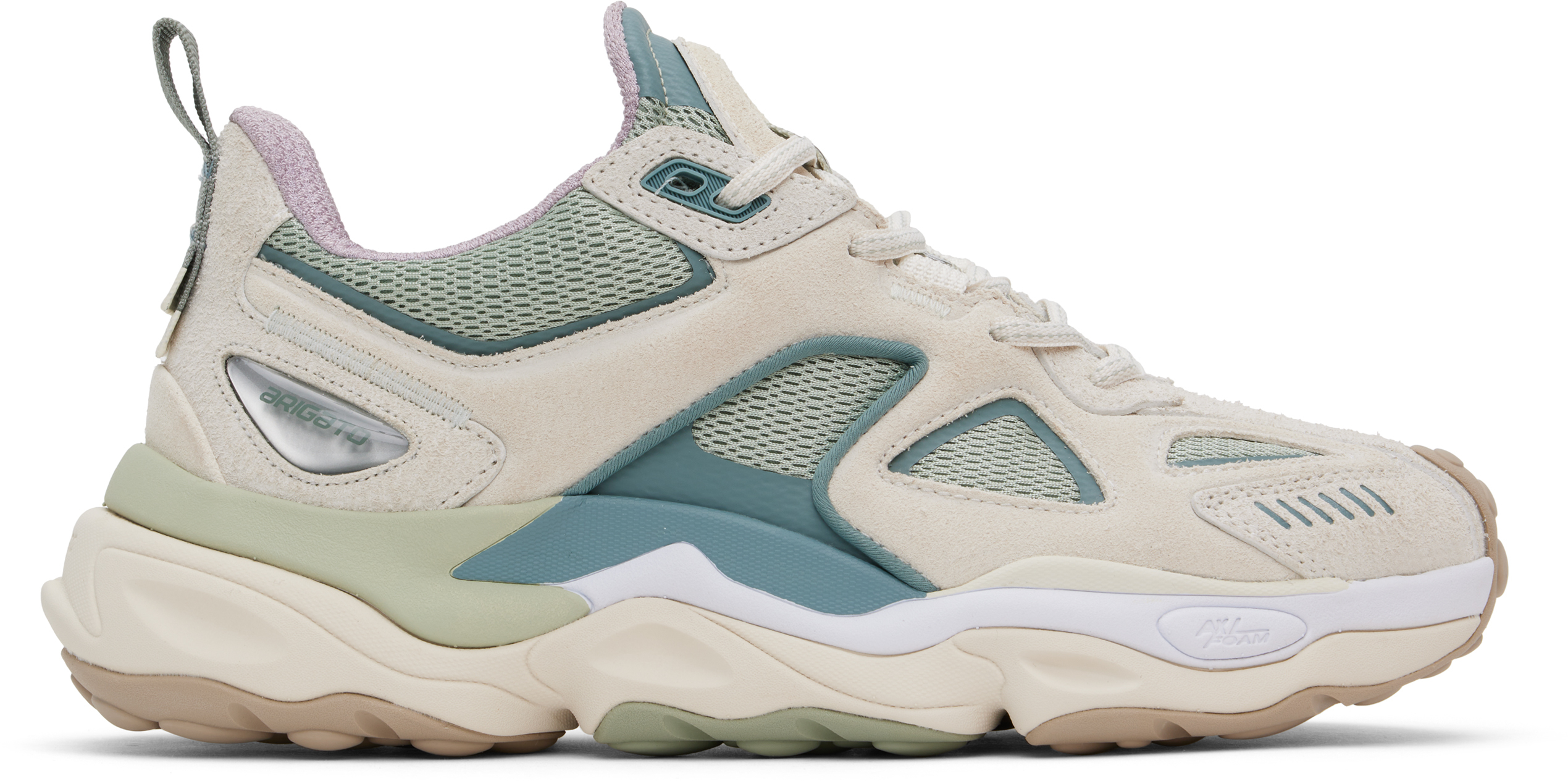スニーカー AXEL ARIGATO Satellite Runner Sneakers Off-White/Green Off-White & Green Satellite Runner Sneakers by Axel Arigato