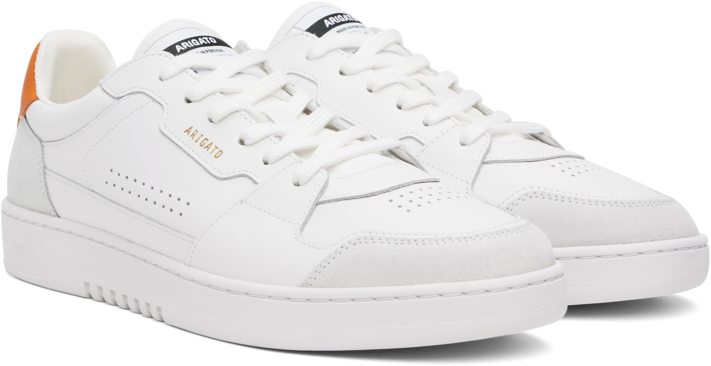 Axel Arigato Dice Sneakers In White/orange