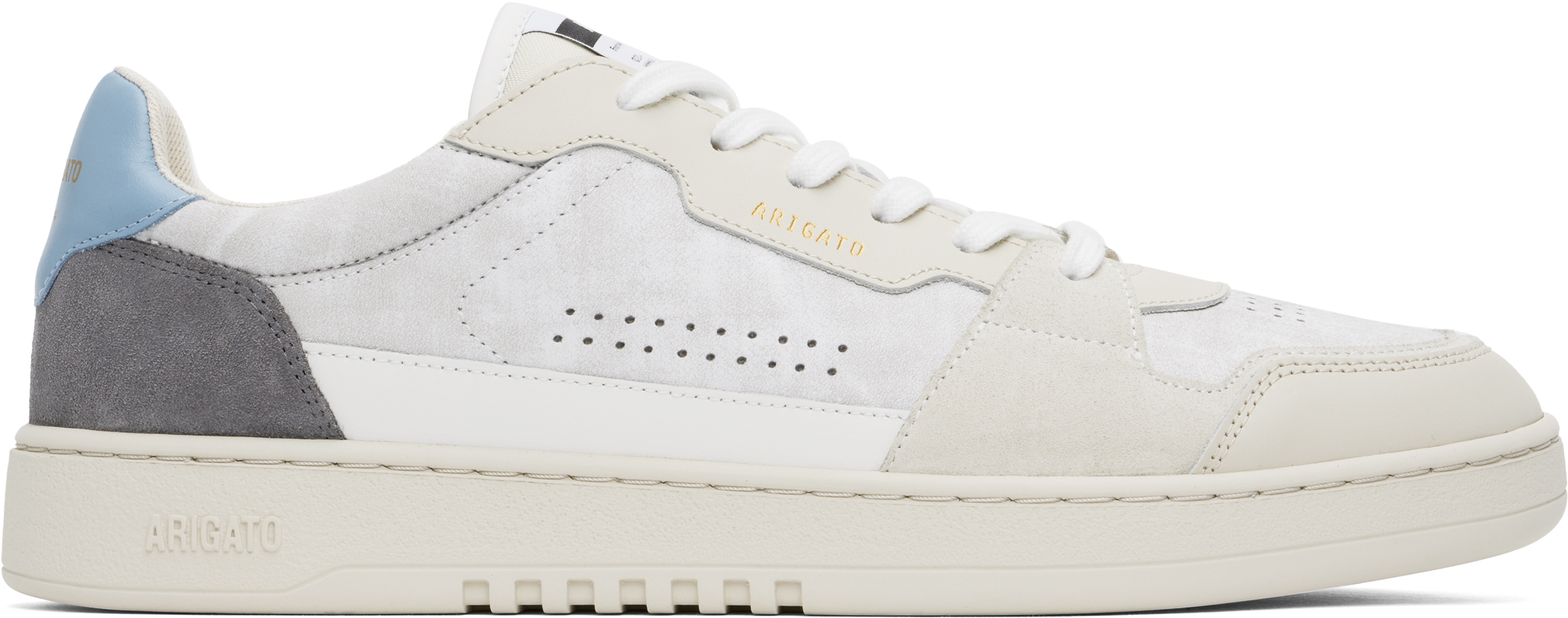Gray & Off-White Dice Lo Sneakers by Axel Arigato on Sale