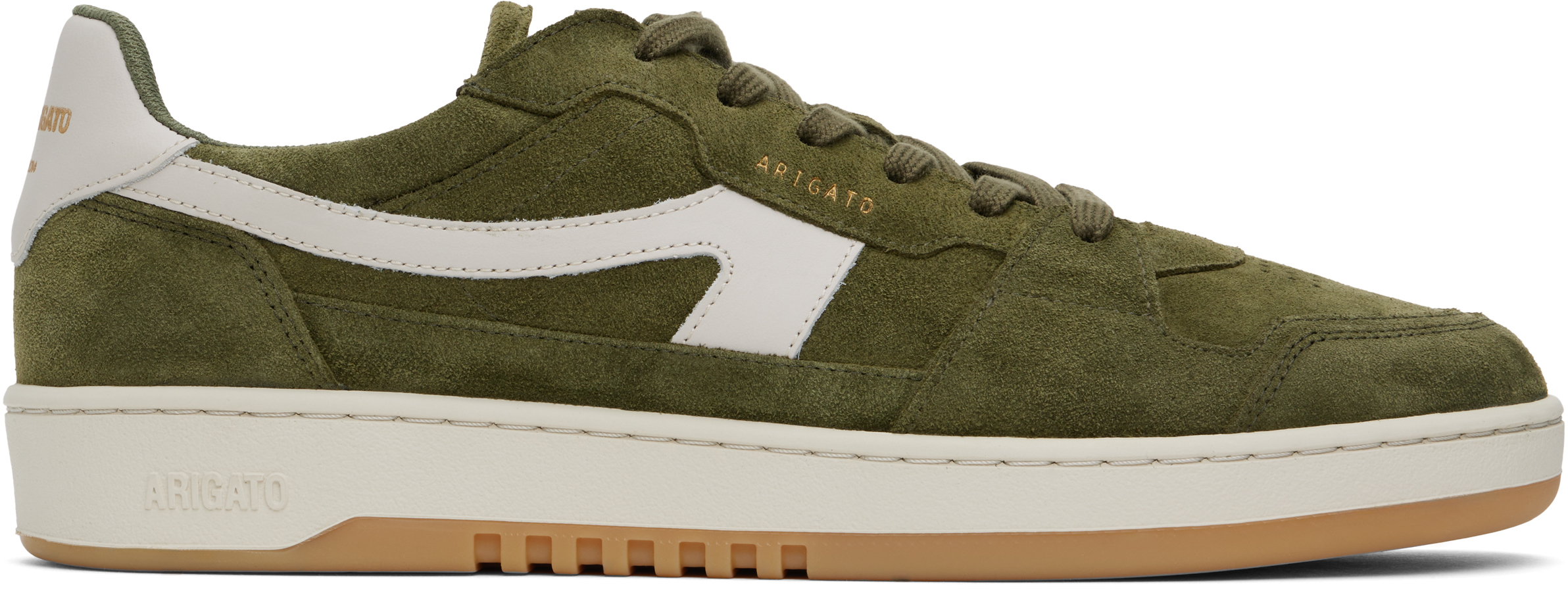 Shop Axel Arigato Khaki Dice-a Sneakers In Green/beige