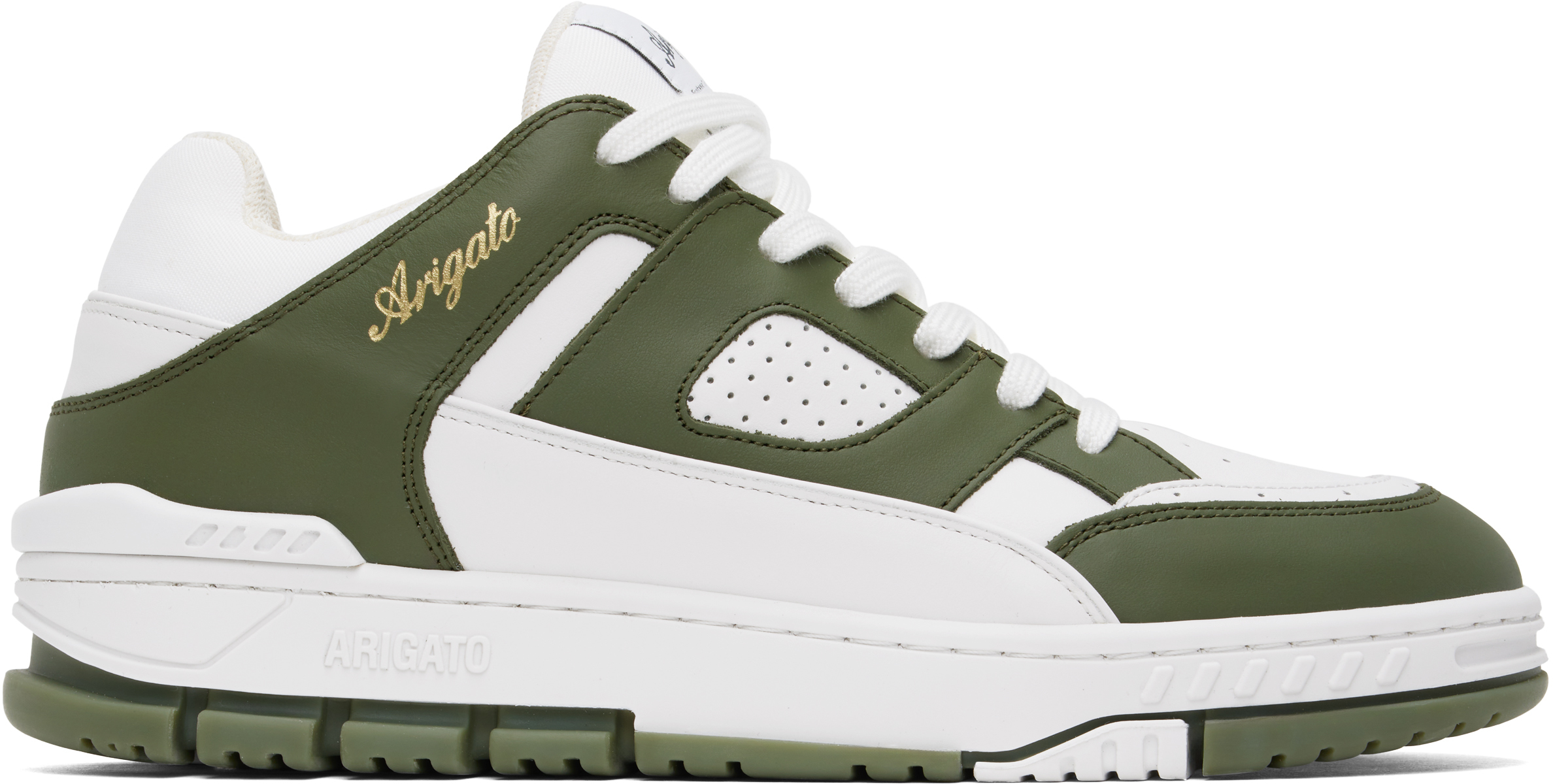 White & Green Area Lo Sneakers