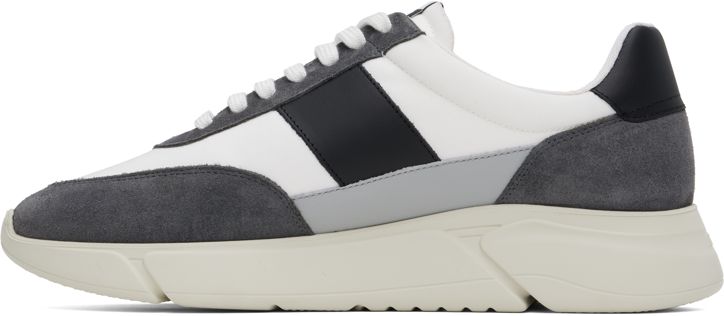 Axel Arigato White Fabric And Leather Sneaker In White/black/grey
