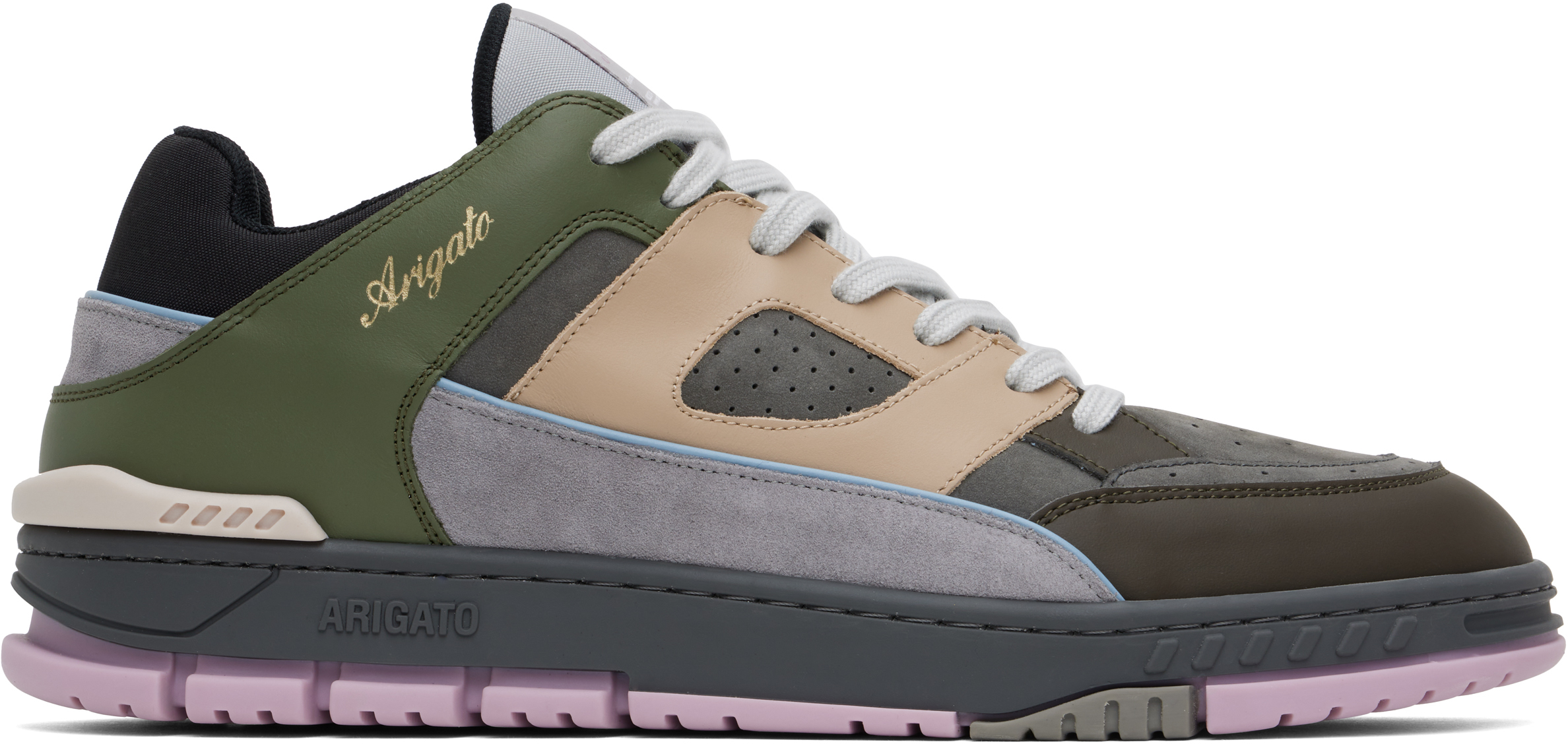 Gray & Green Area Lo Sneakers