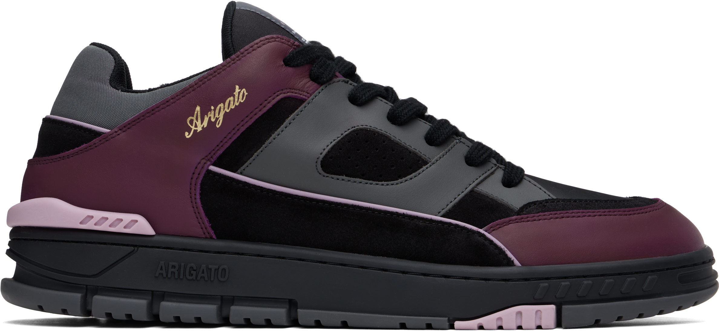 Black & Burgundy Area Lo Sneakers