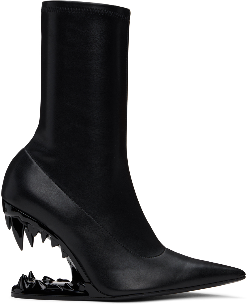 Shop Gcds Black Morso Boots In 99 Nero