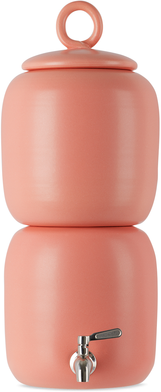 Endless Rhythm Ssense Exclusive Ceramic Gravity Fed Water Filter & Dispenser In Matt Pink