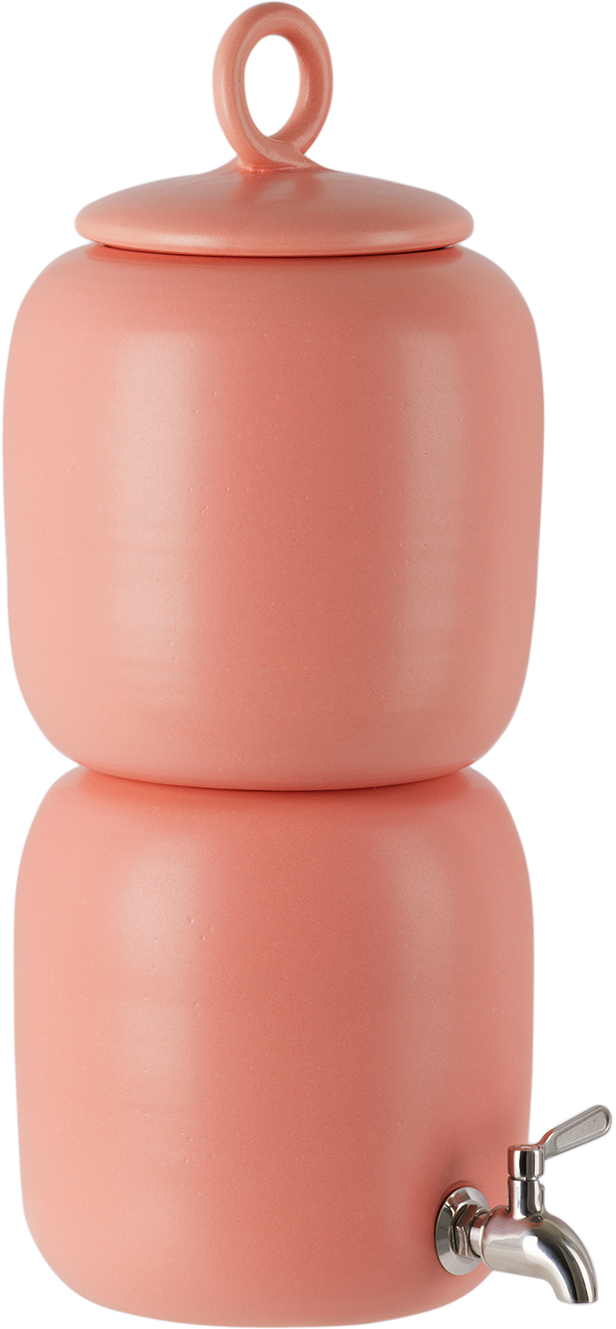 Endless Rhythm Ssense Exclusive Ceramic Gravity Fed Water Filter & Dispenser In Matt Pink