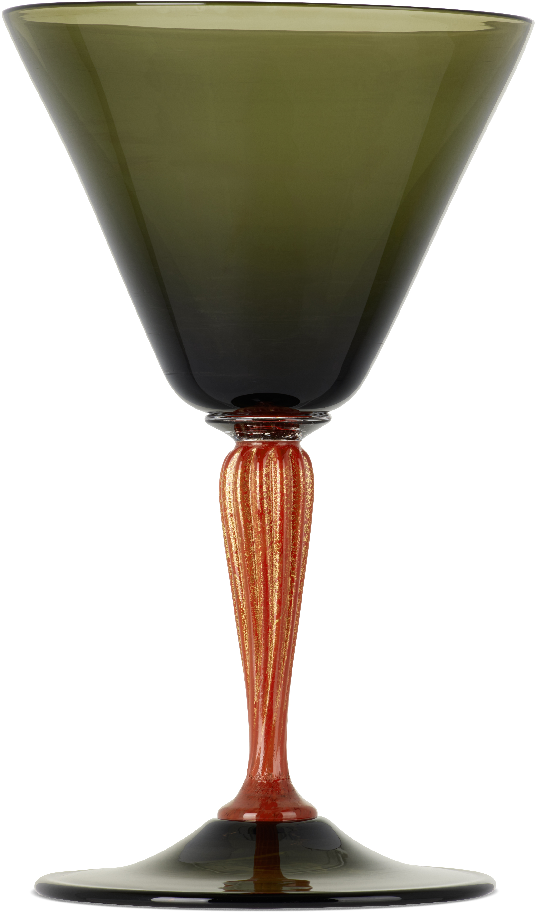 Charlie Larouche-potvin Green Earth Tone Big Goblet In Eel Green