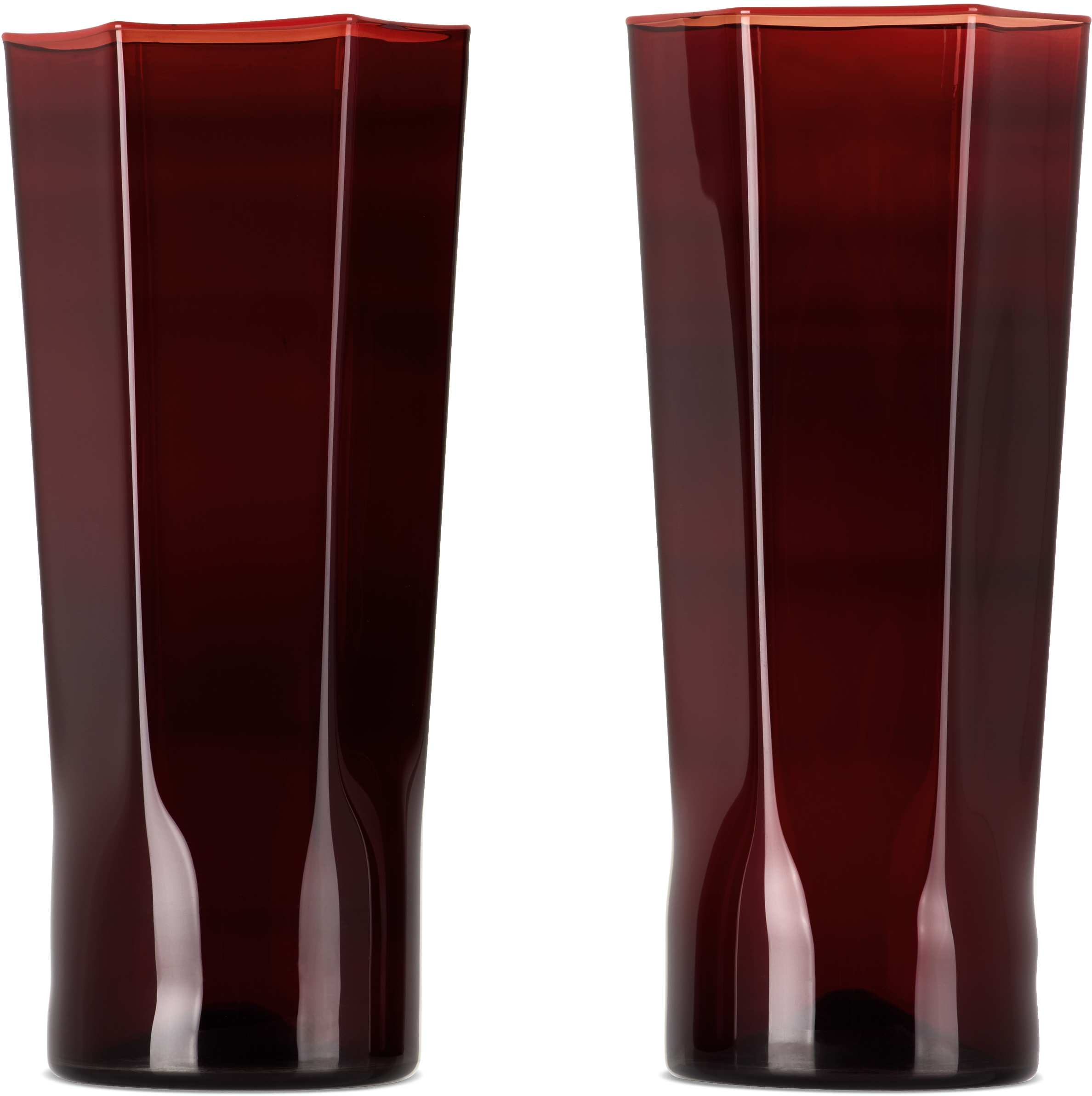 Charlie Larouche-potvin Red Hexagonal Tumbler Set In Blood Red