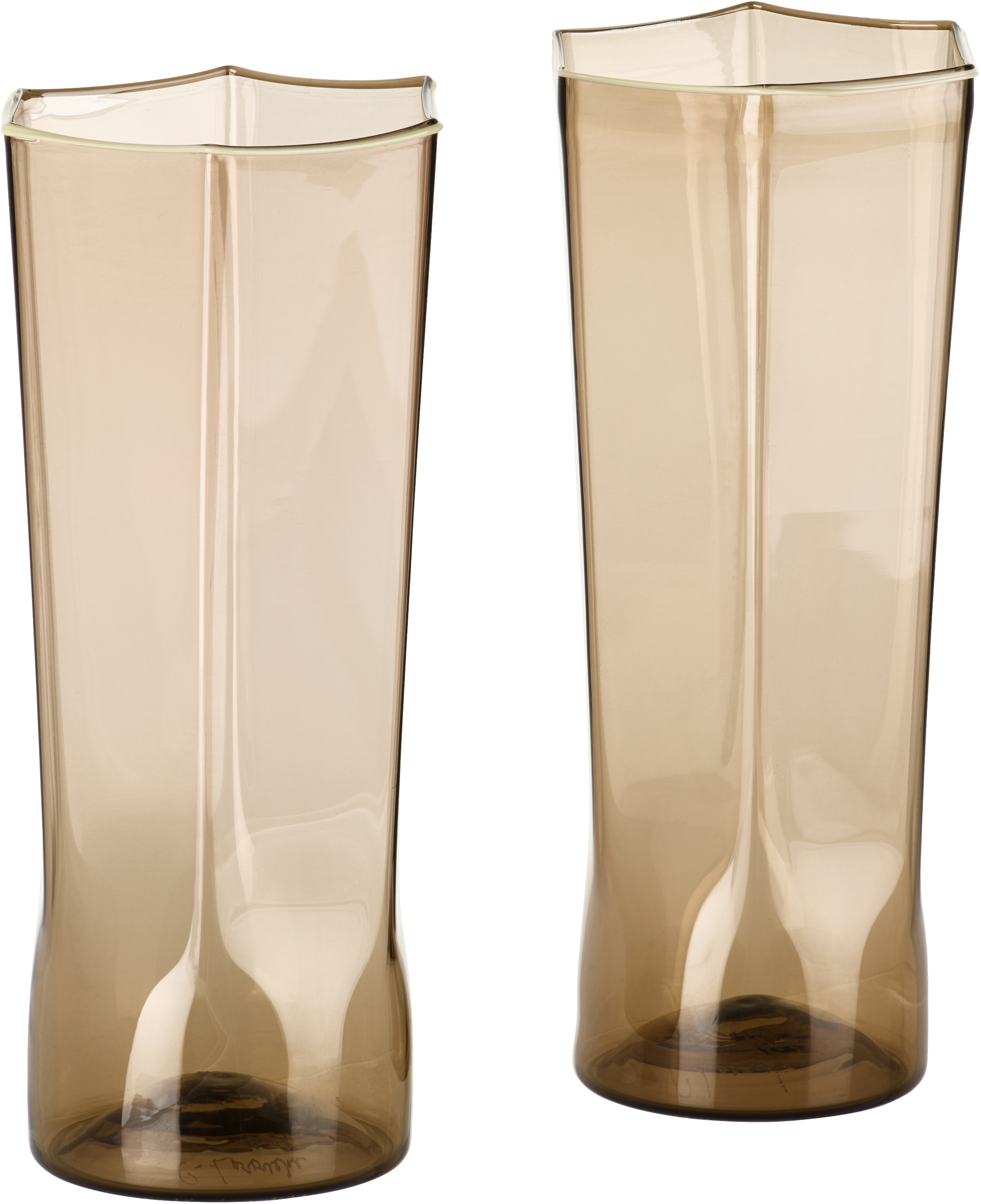 Charlie Larouche-potvin Brown Hexagonal Tumbler Set In Smokey Brown