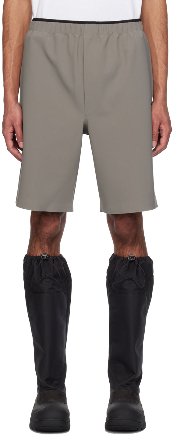 Taupe Taped Bonded Shorts