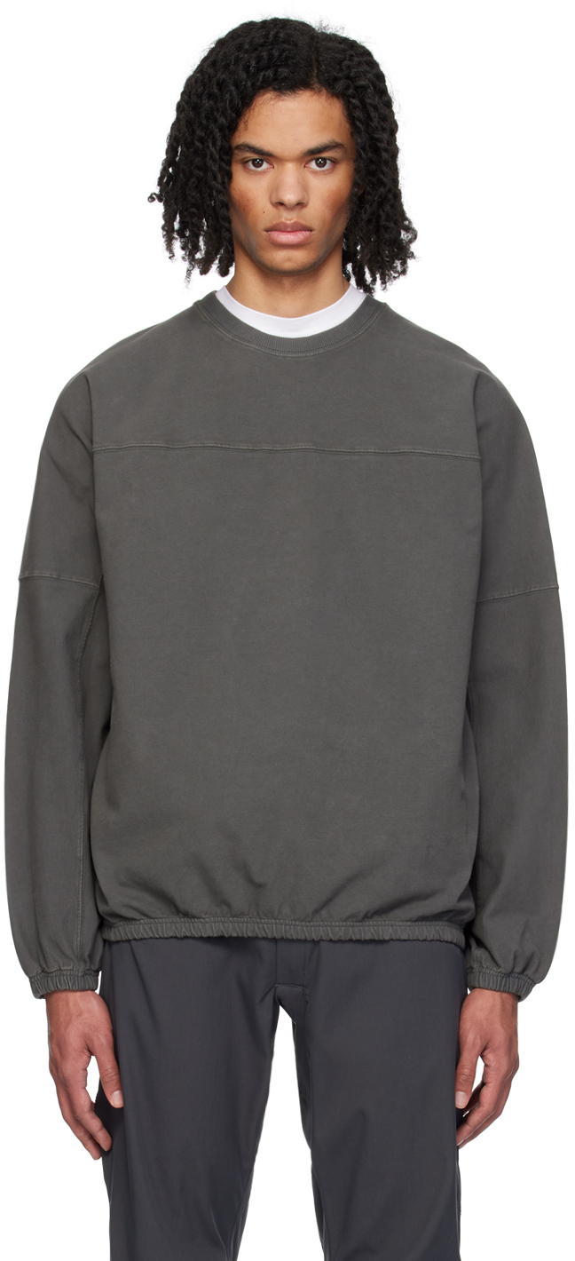Gr10k Grey Paneled Sweatshirt In Dusty Brown