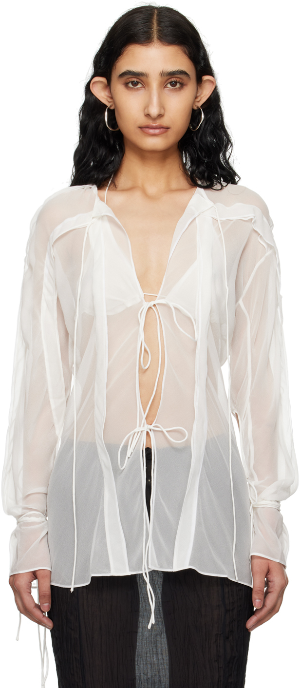 Shop Christopher Esber White Floating Shirt