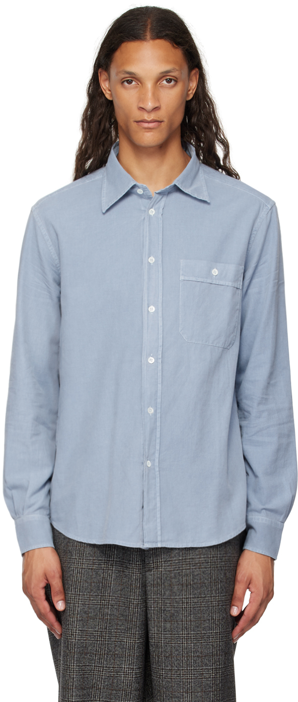 Shop Barena Venezia Blue Faziol Vaj Shirt In Indaco 160