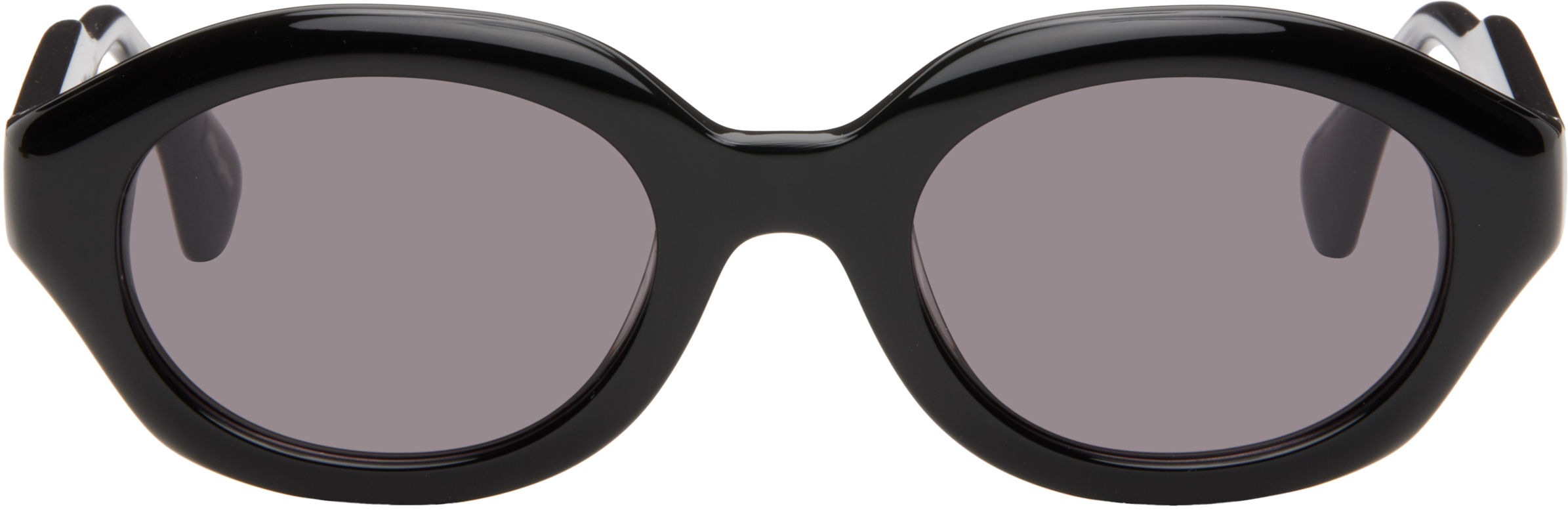 Vivienne Westwood Black Zephyr Sunglasses In 001 Gloss Black