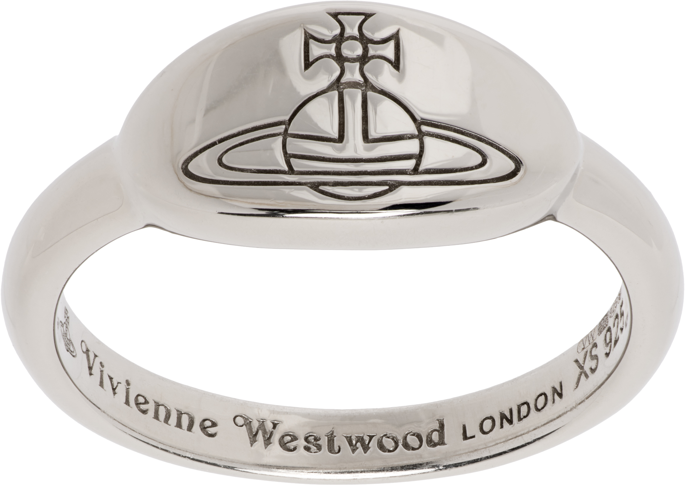 Shop Vivienne Westwood Silver Tilly Ring In P019 Platinum