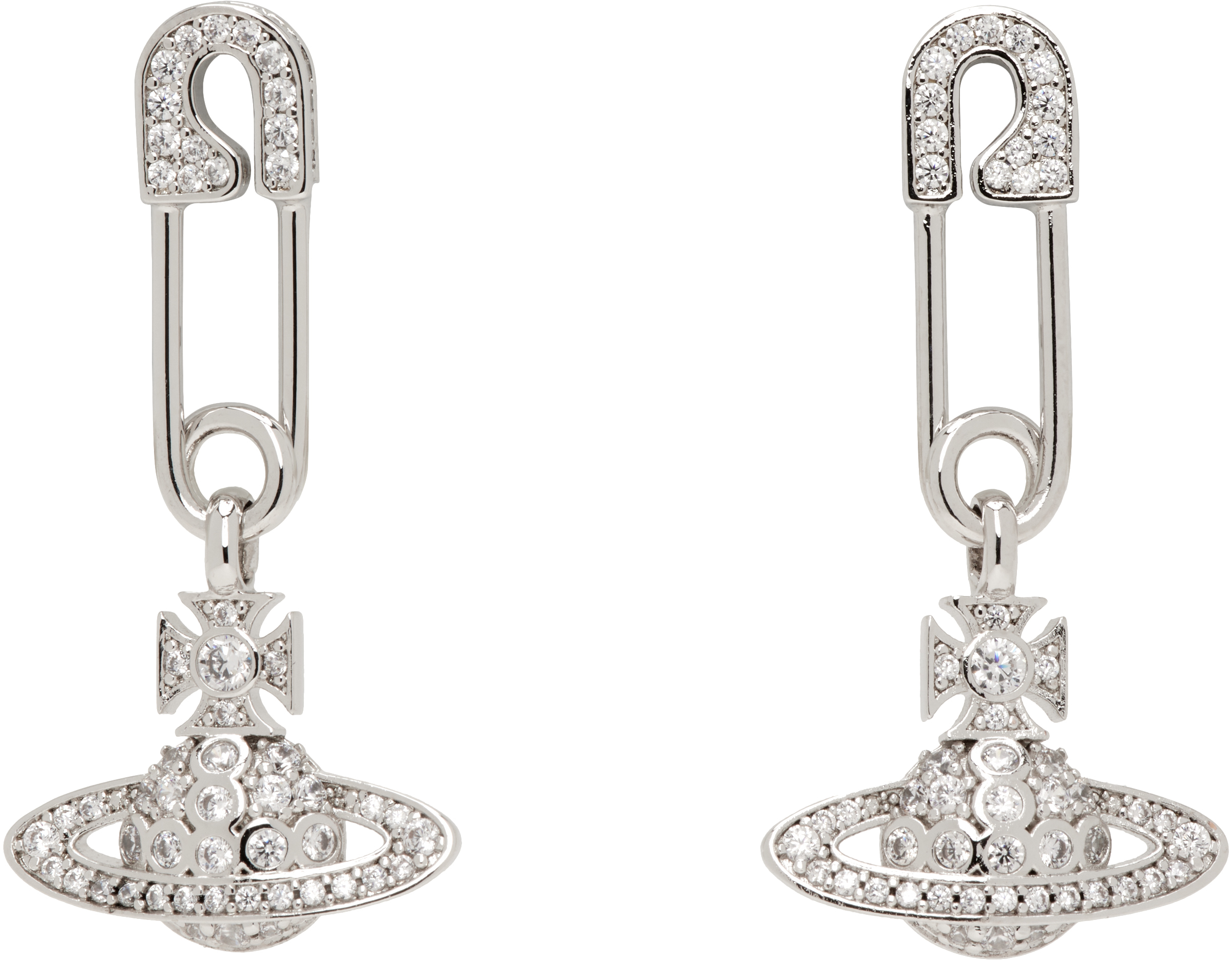 VIVIENNE WESTWOOD SILVER LUCRECE EARRINGS 