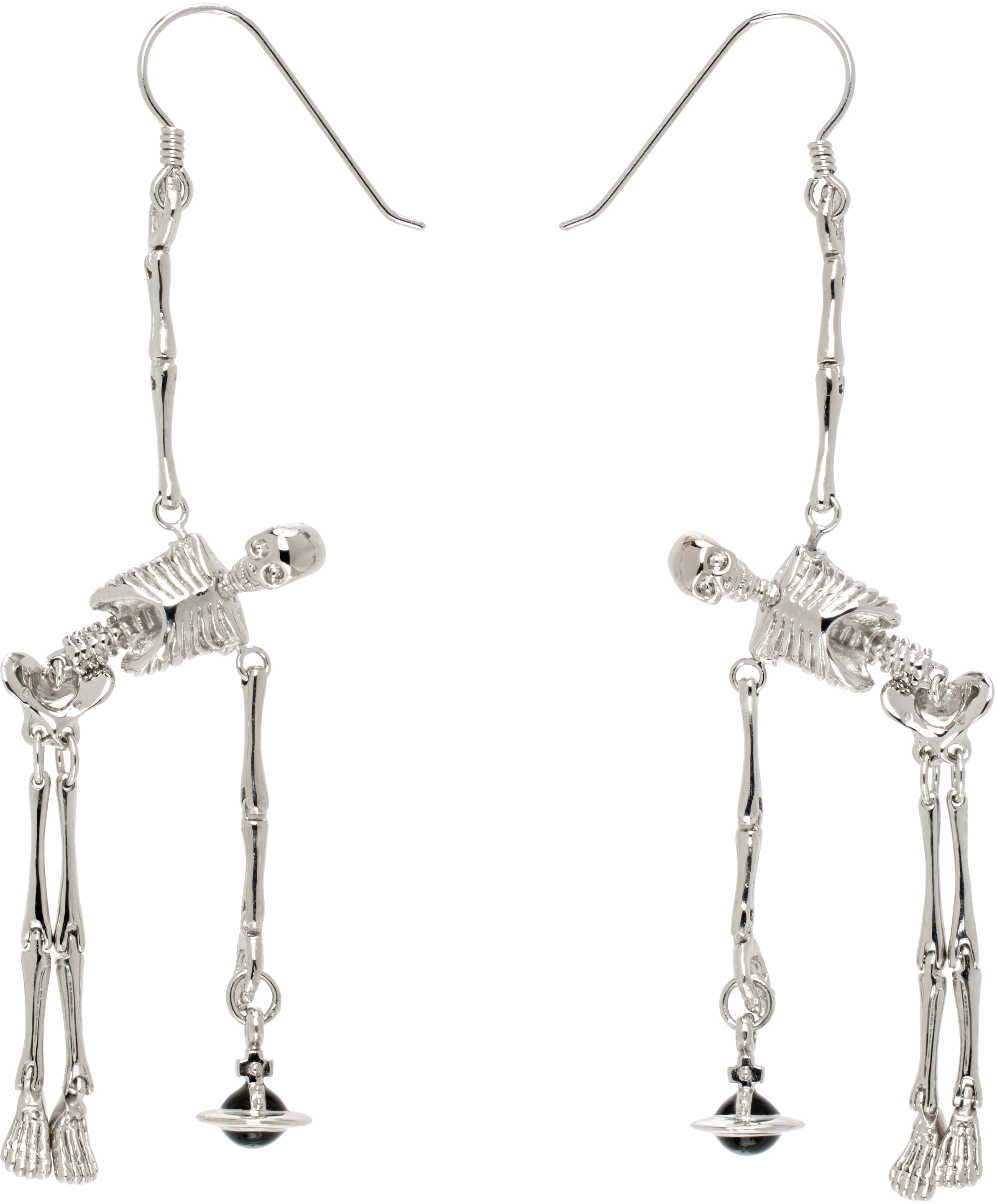 Silver Skeleton Earrings