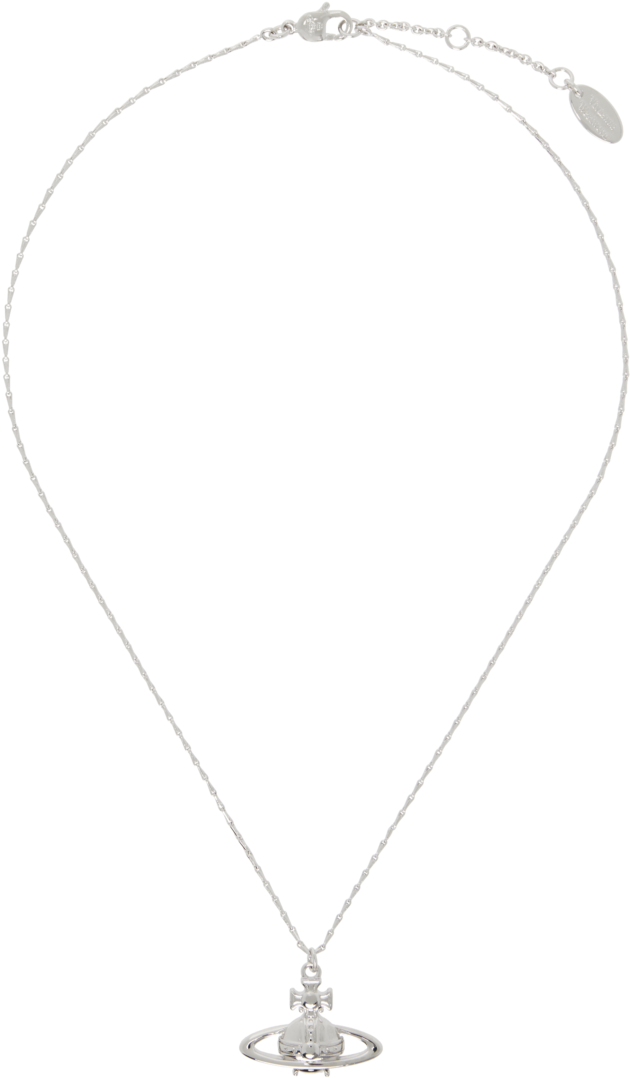 Shop Vivienne Westwood Silver Suzie Pendant Necklace In P019 Platinum