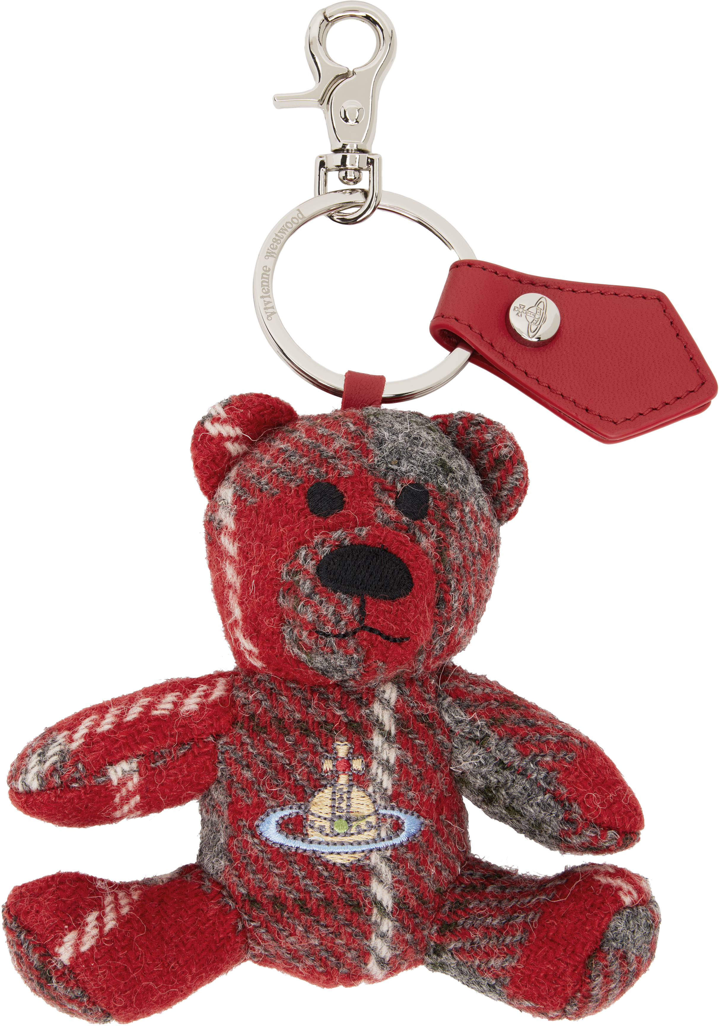 Shop Vivienne Westwood Red Teddy Bear Keychain In H206 Red