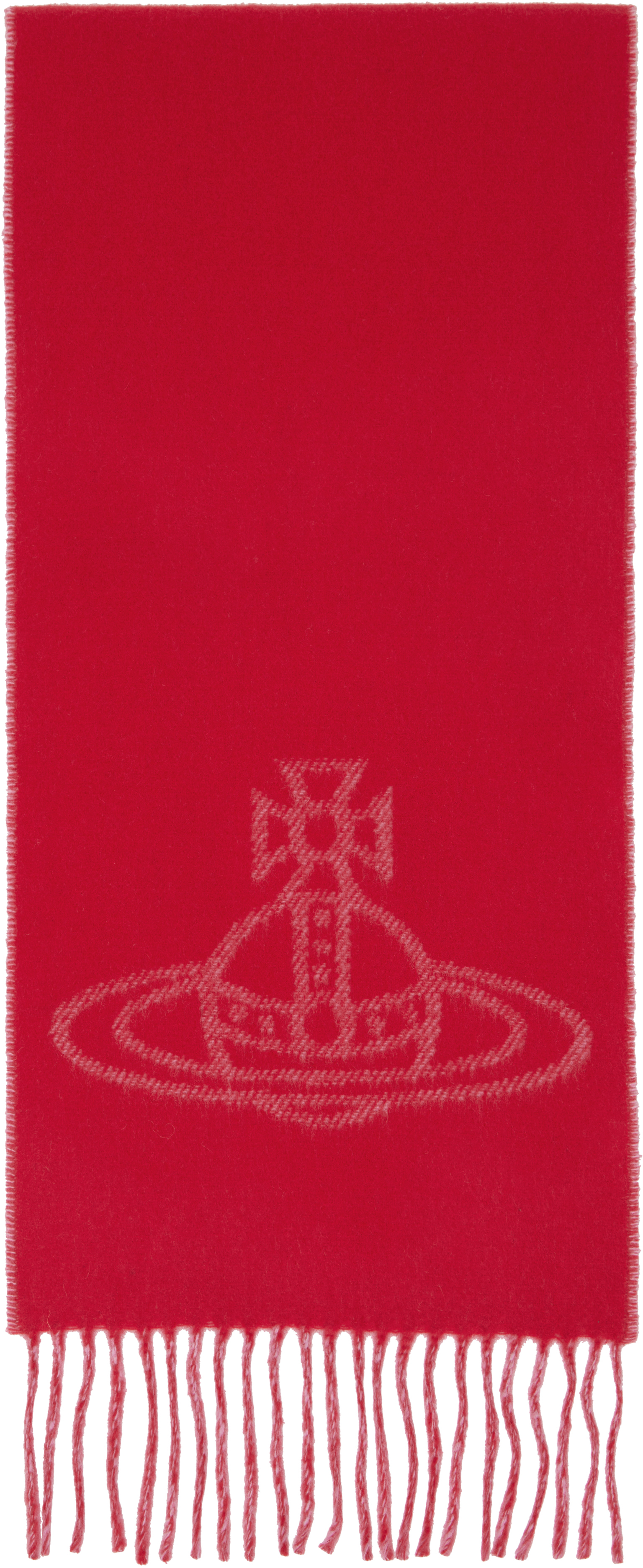 Shop Vivienne Westwood Red & Pink Double Logo Scarf In H401 Red