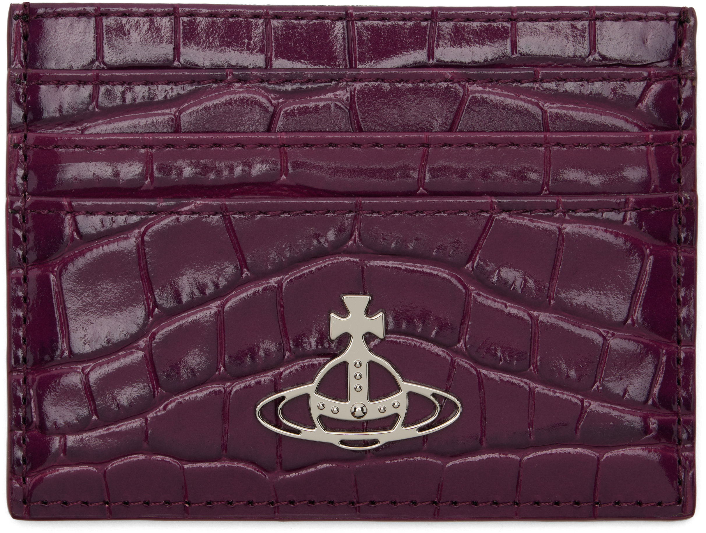 Shop Vivienne Westwood Purple Flat Card Holder In J403 Purple