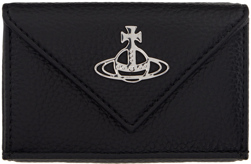 Black Envelope Billfold Wallet by Vivienne Westwood on Sale