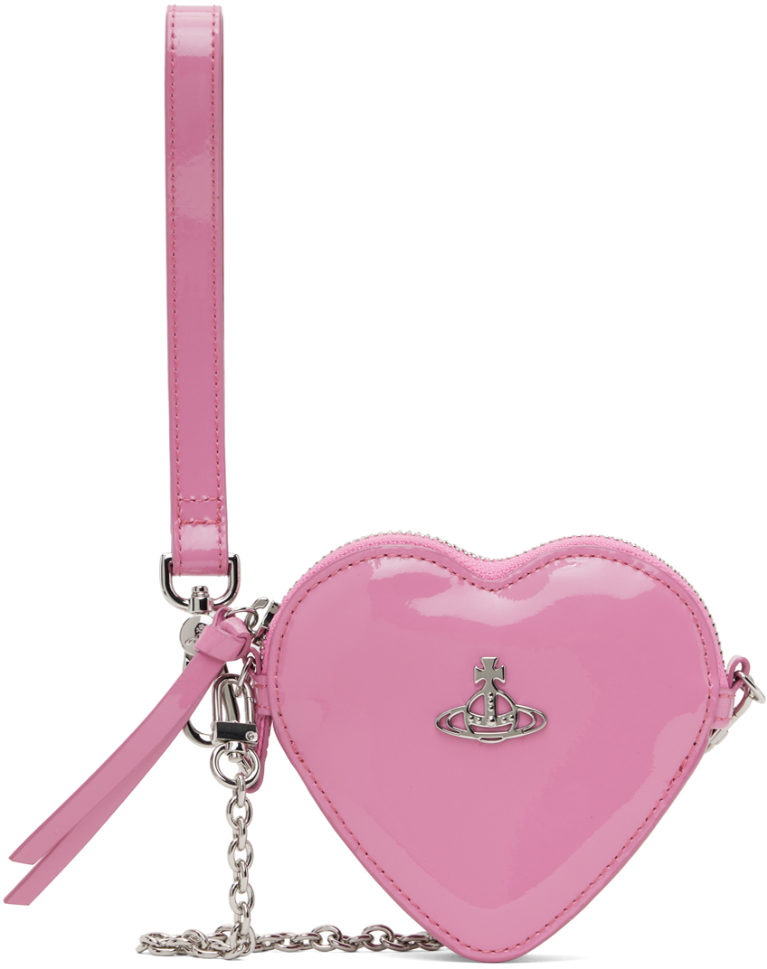 Pink Heart Wristlet Pouch