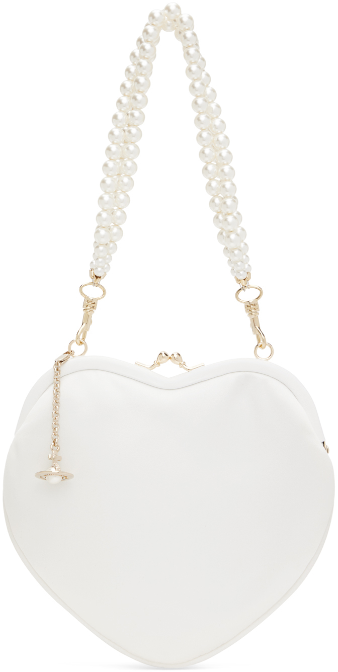 Vivienne Westwood Heart Shaped Satchel In A404 Ivory