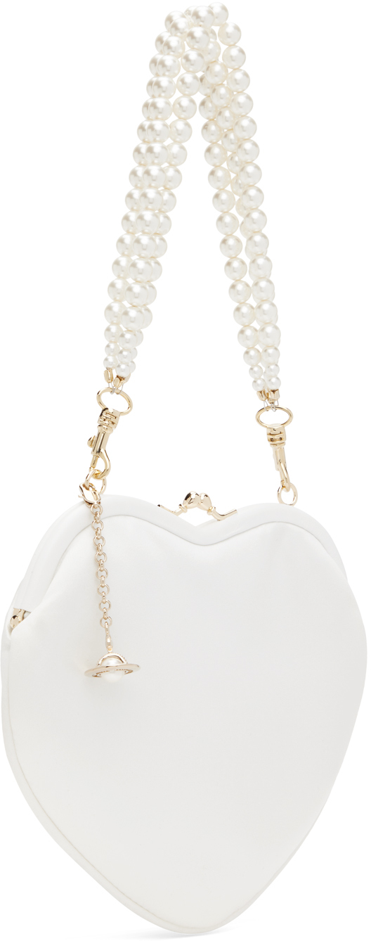 Vivienne Westwood Heart Shaped Satchel In A404 Ivory