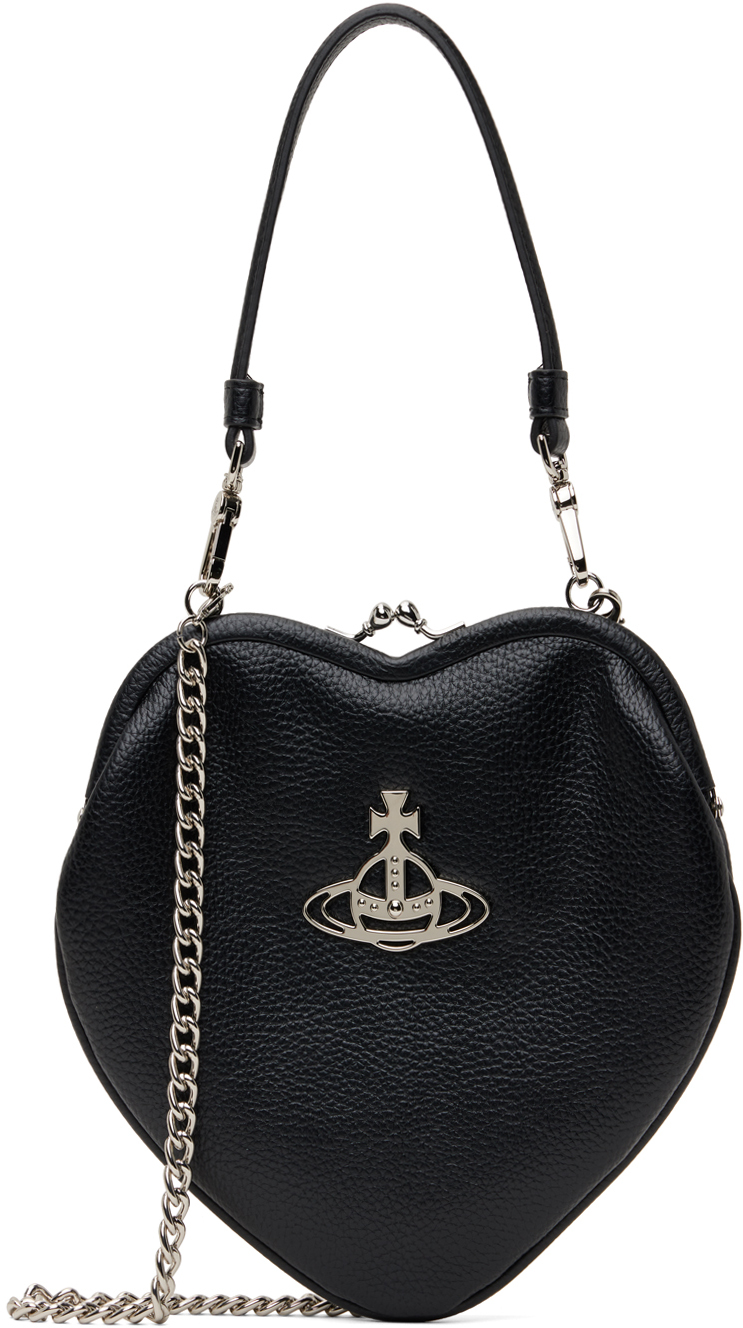 Shop Vivienne Westwood Black Belle Heart Frame Bag In N403 Black