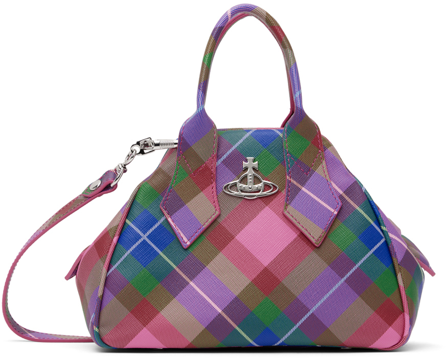 Shop Vivienne Westwood マルチカラー スモール Yasmine バッグ In G301 Candy Tartan