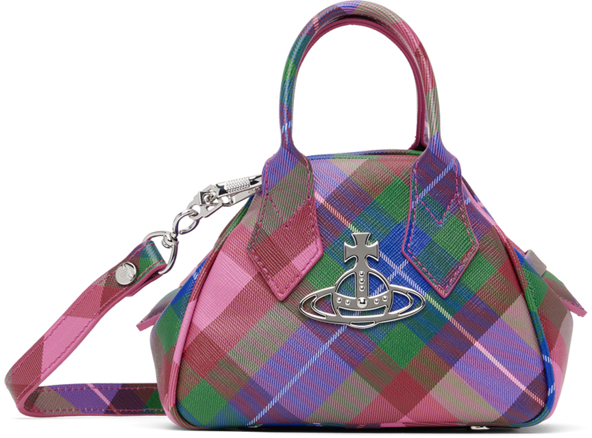 Shop Vivienne Westwood マルチカラー ミニ Yasmine バッグ In G301 Candy Tartan