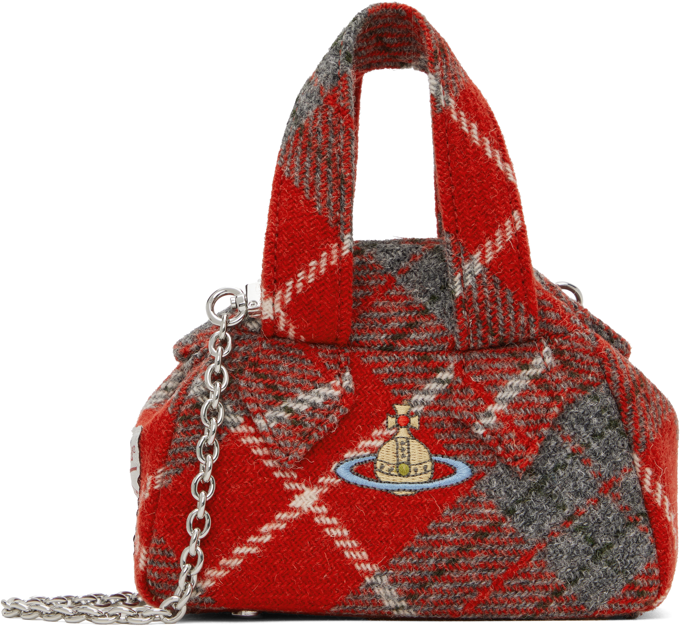 Shop Vivienne Westwood Red Archive Mini Yasmine Bag In H206 Red