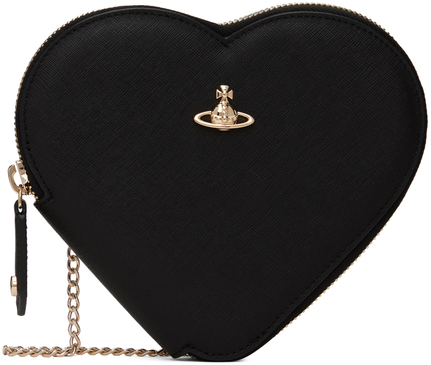 Black New Heart Crossbody Bag