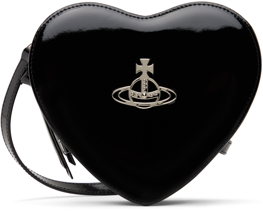 Shop Vivienne Westwood ブラック Louise Heart クロスボディバッグ In N403 Black