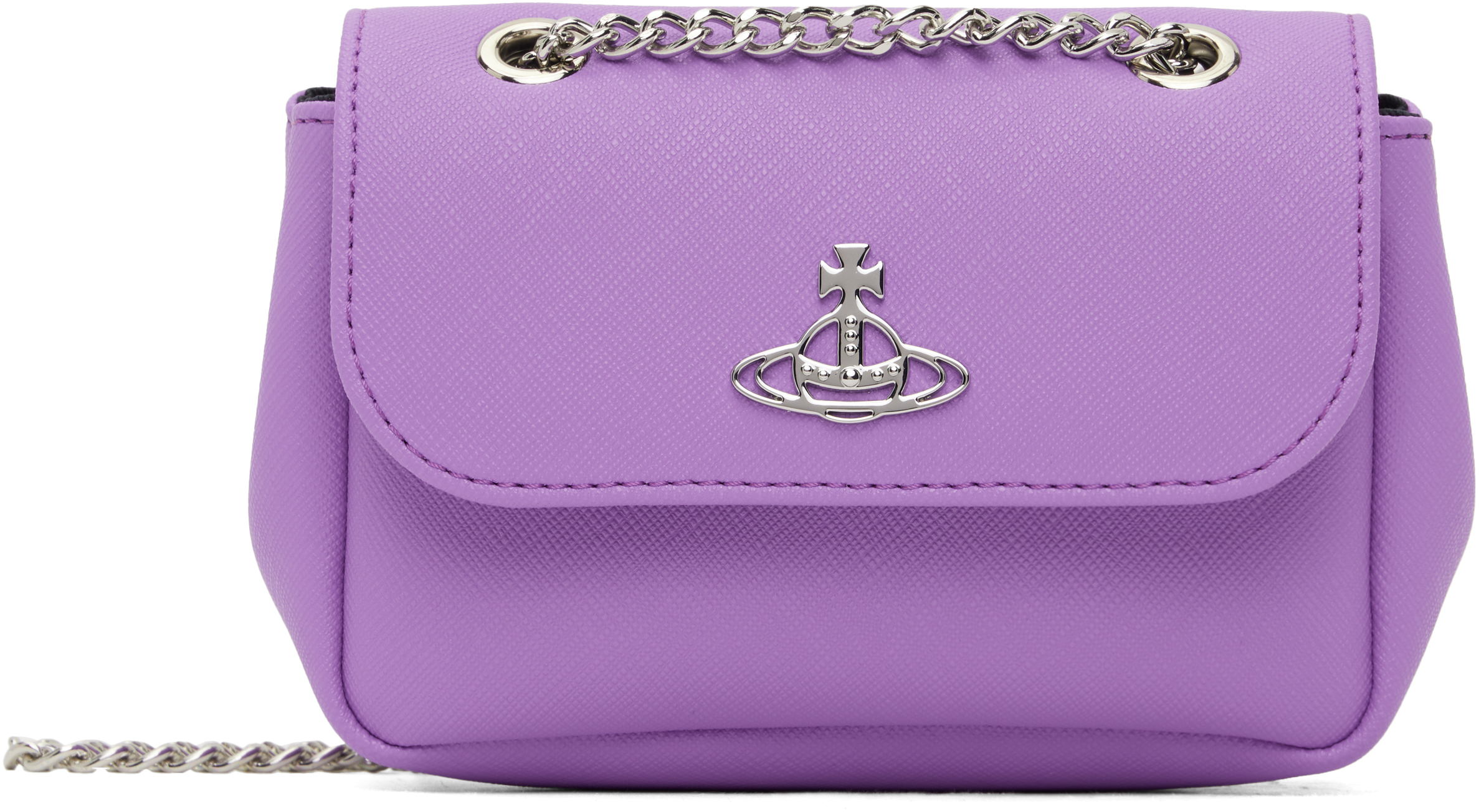 Shop Vivienne Westwood Purple Small Purse Chain Bag In J406 Lilac